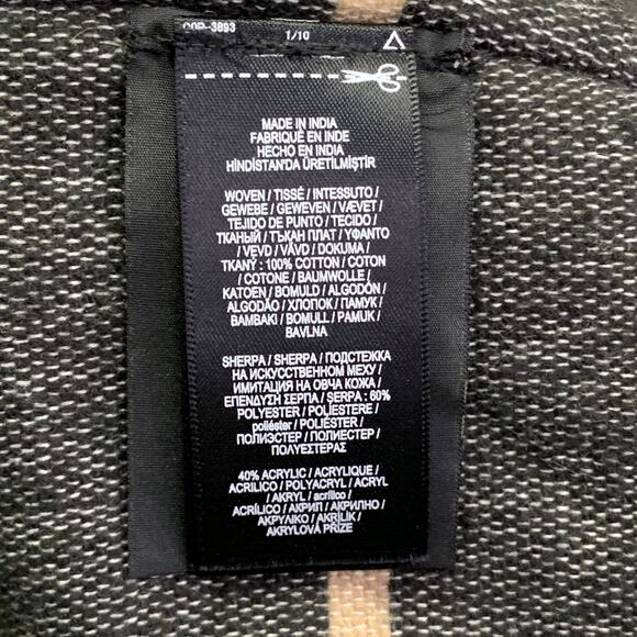 RRL by RALPH LAUREN Grizzly Boa Size XL Brown Black Denim Sherpa Jacket - Picture 7 of 10